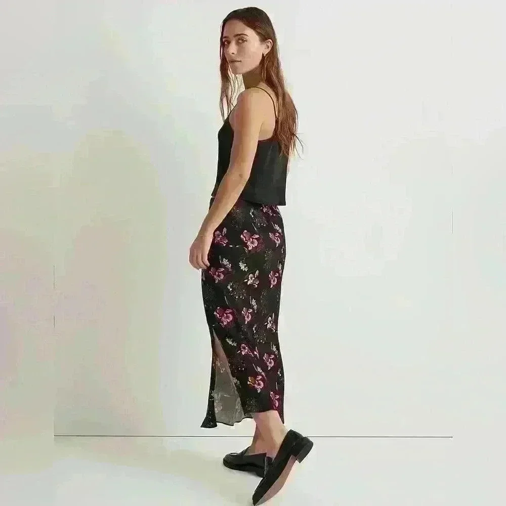 NWT The Layton Midi Slip Skirt in Floral Cupro-Blend Size 10 Sold out on website - Picture 3 of 8